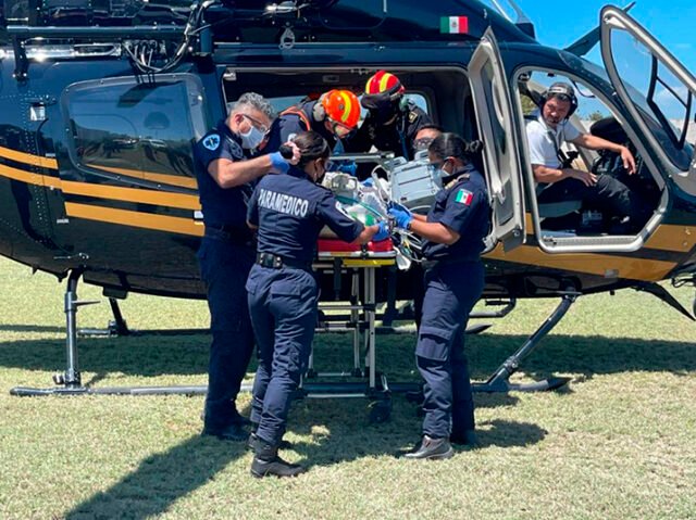 Trasladan en helicóptero a  joven herido de bala de Valladolid a Mérida