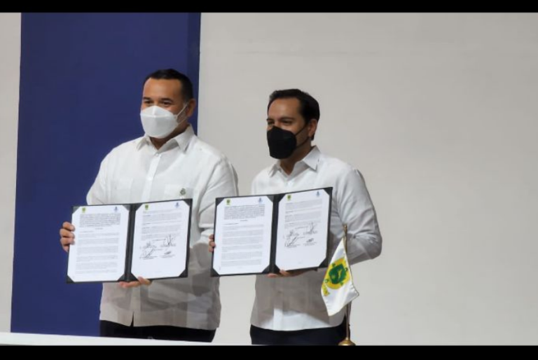 Que nadie venga a Yucatán a decir quiénes son los buenos y quienes los malos, dice Vila al firmar convenio de trabajo con el Ayuntamiento de Mérida